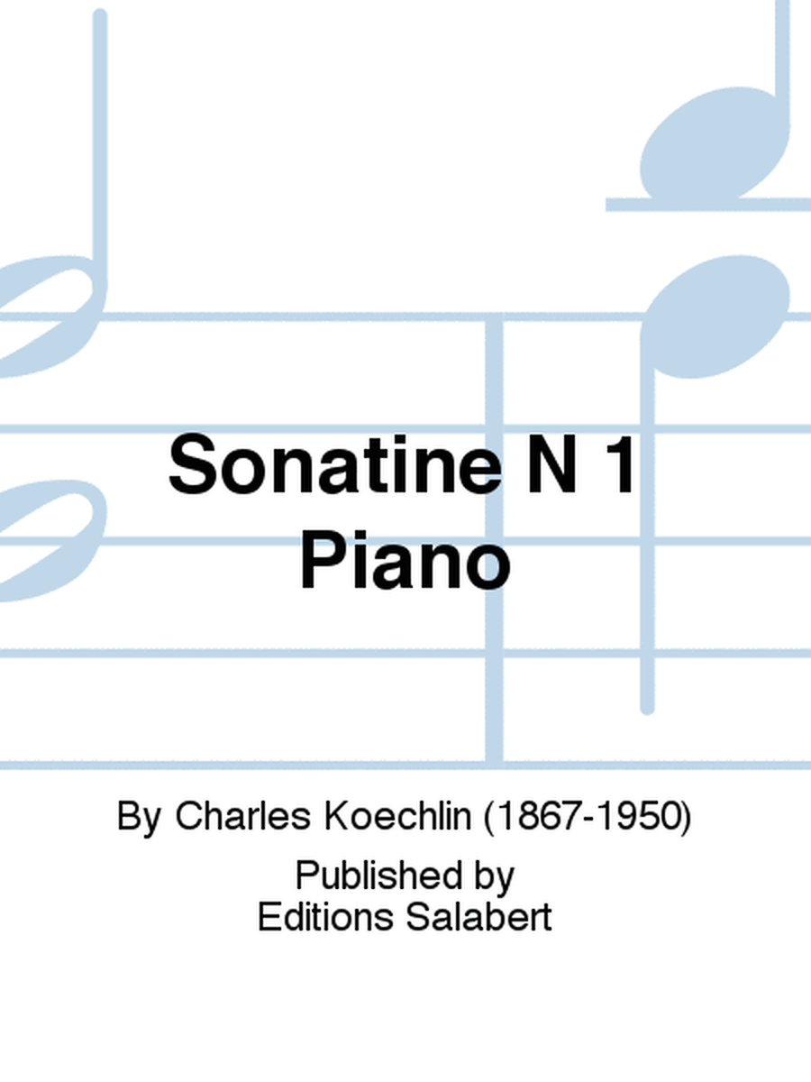 Sonatine N 1 Piano