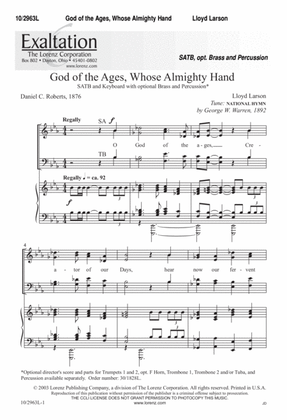 Book cover for God of the Ages Whose Almighty Hand
