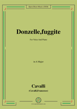 Book cover for Cavalli-Donzelle,fuggite,in A Major,for Voice and Piano