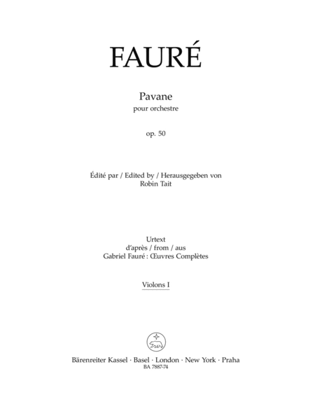 Pavane fur Orchester op. 50