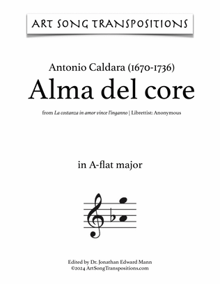 CALDARA: Alma del core (transposed to A-flat major)