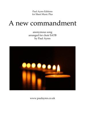 Book cover for A new commandment, arranged for unaccompanied choir