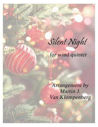 Book cover for Silent Night, for wind quintet