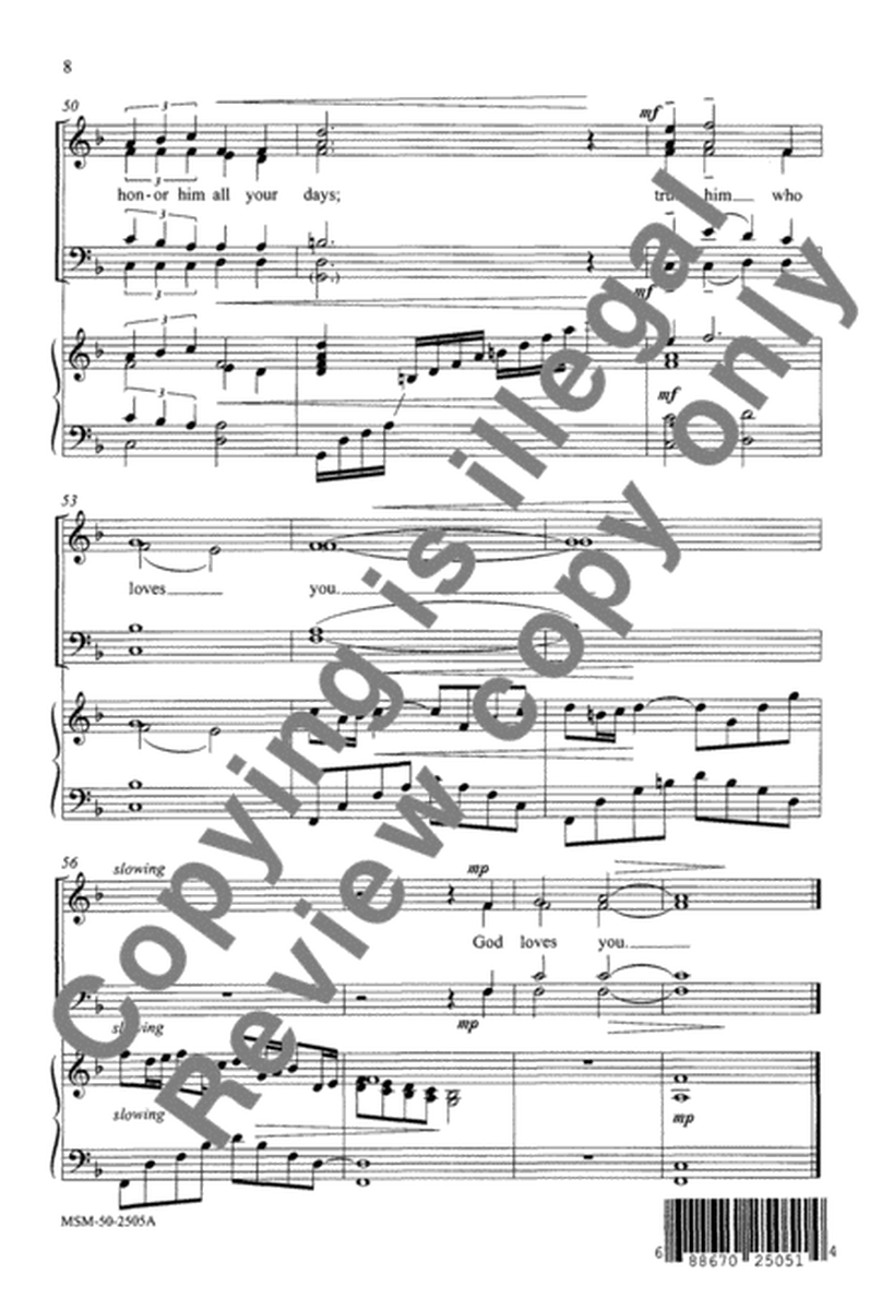 Trust in the Lord (Choral Score)