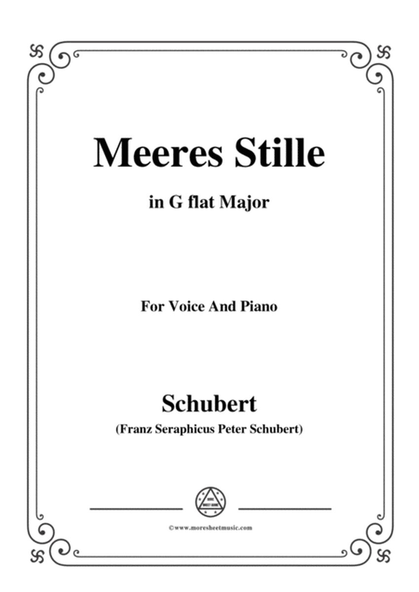 Schubert-Meeres Stille,Op.3 No.2,in G flat Major,for Voice&Piano image number null