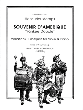 Book cover for Souvenir D'amerique, Variations on 'Yankee Doodle'