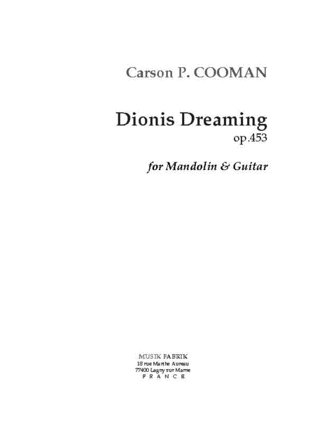 Dionis Dreaming