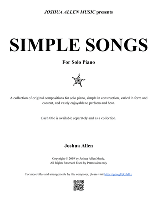 SIMPLE SONGS for Solo Piano