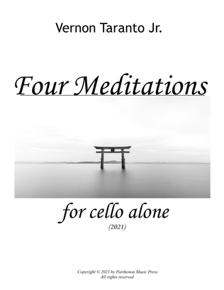 Book cover for FOUR MEDITATIONS for cello alone