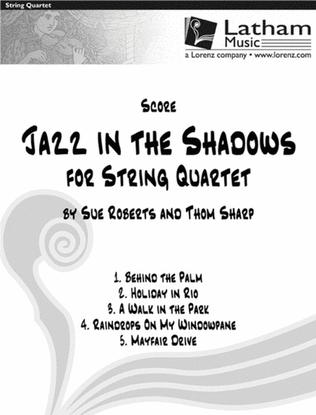 Book cover for Jazz In The Shadows For String Quartet Score