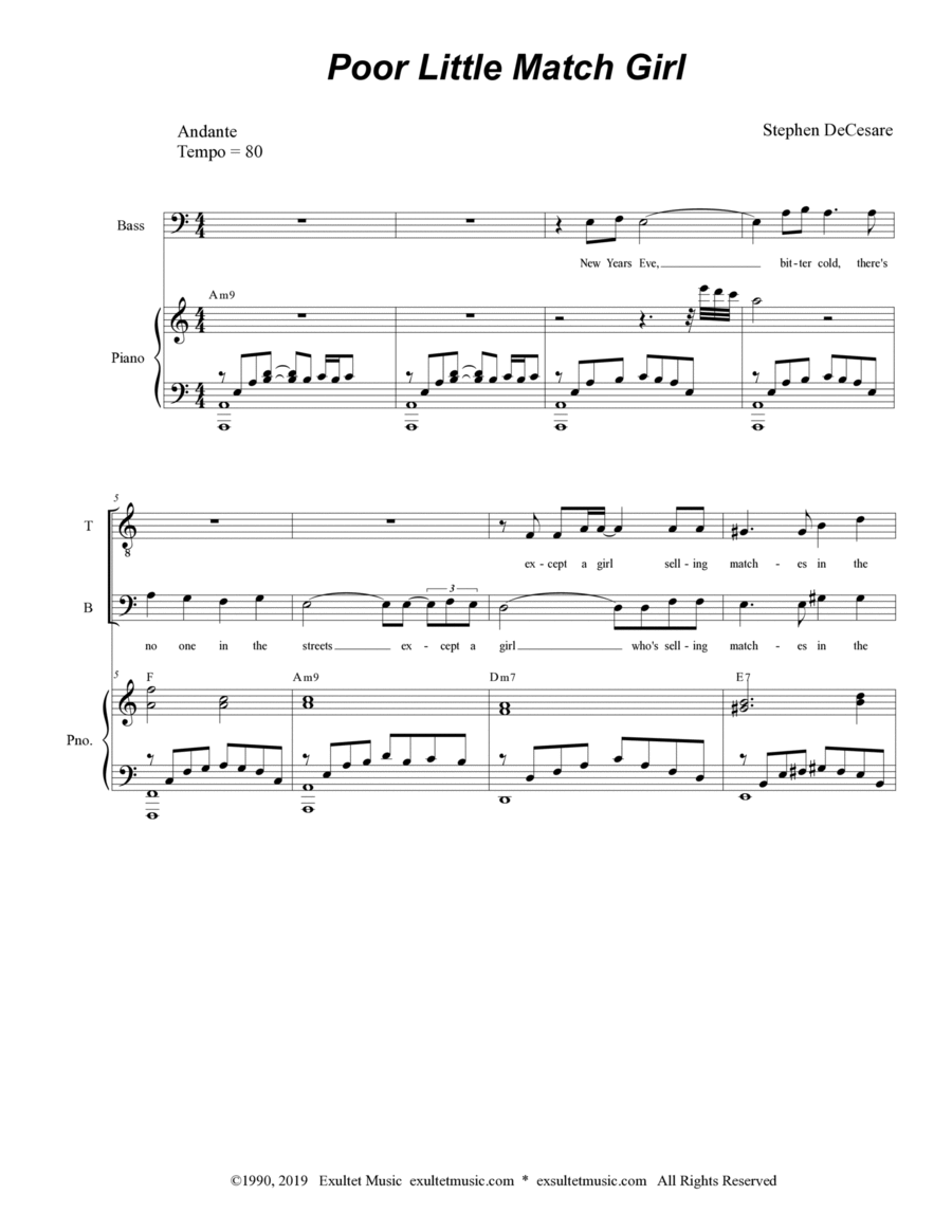 Poor Little Match Girl (SATB) image number null