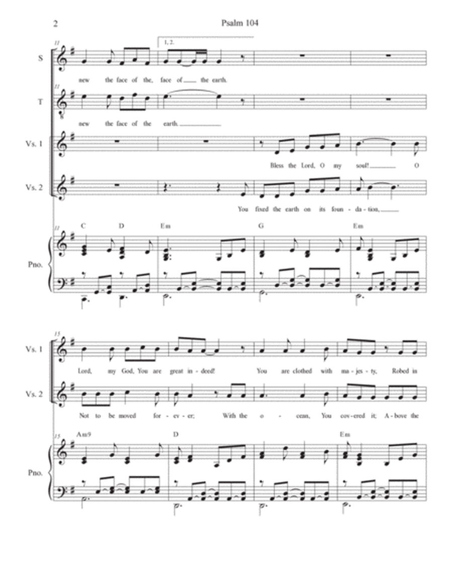 Psalm 104 (Lord, Send Out Your Spirit) (2-part choir - (Soprano and Tenor) image number null