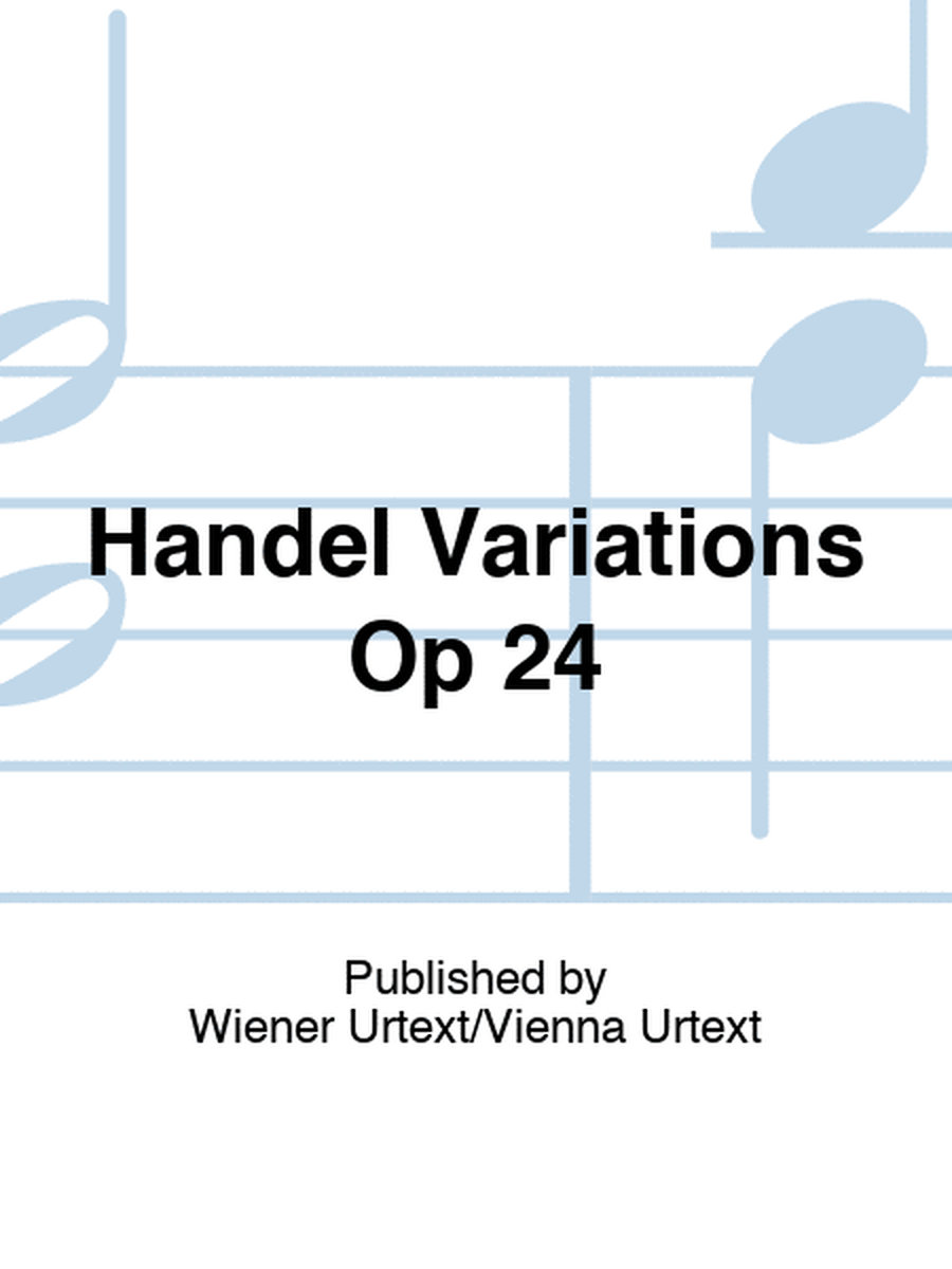 Brahms - Handel Variations Op 24 Piano