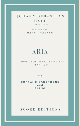 Book cover for Bach Air from Suite No.3 (for Soprano Saxophone and Piano)