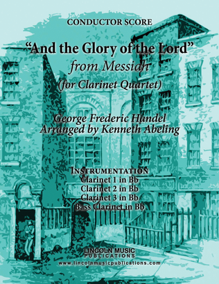Book cover for Handel - And the Glory of the Lord from Messiah (for Clarinet Quartet)