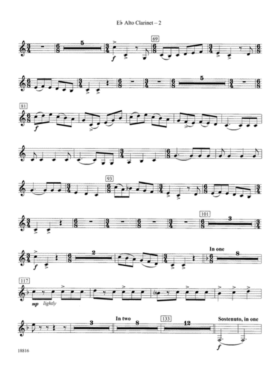 Canarios Fantasia: E-flat Alto Clarinet