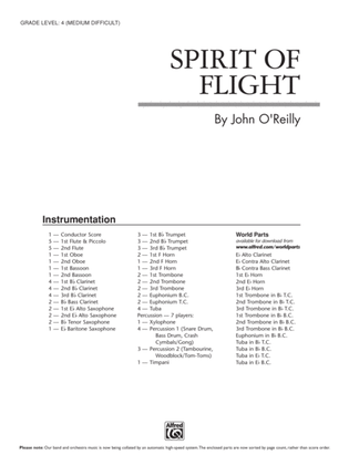 Book cover for Spirit of Flight: Score