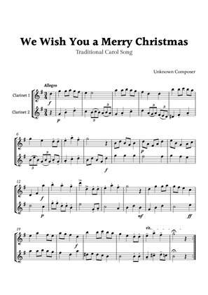 We Wish you a Merry Christmas for Clarinet Duet