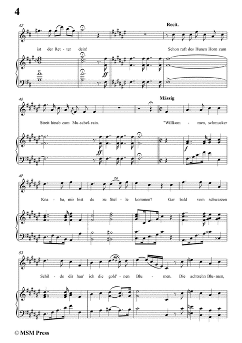 Schubert-Ballade(Ein Fräulein schaut)in b minor,Op.126,for Voice and Piano image number null