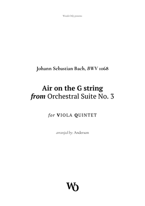 Air on the G String by Bach for Viola Quintet