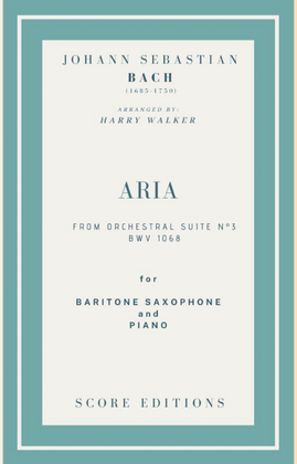 Book cover for Bach Air from Suite No.3 (for Baritone Saxophone and Piano)