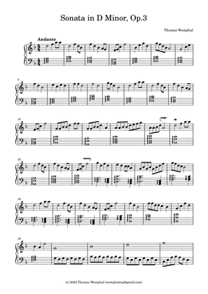 Sonata in D Minor, Op.3