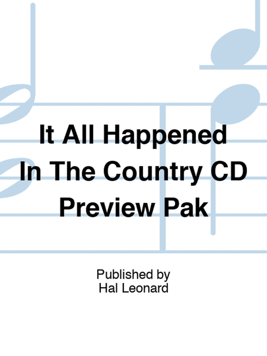 It All Happened In The Country CD Preview Pak