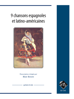 Book cover for 9 chansons espagnoles et latino-américaines