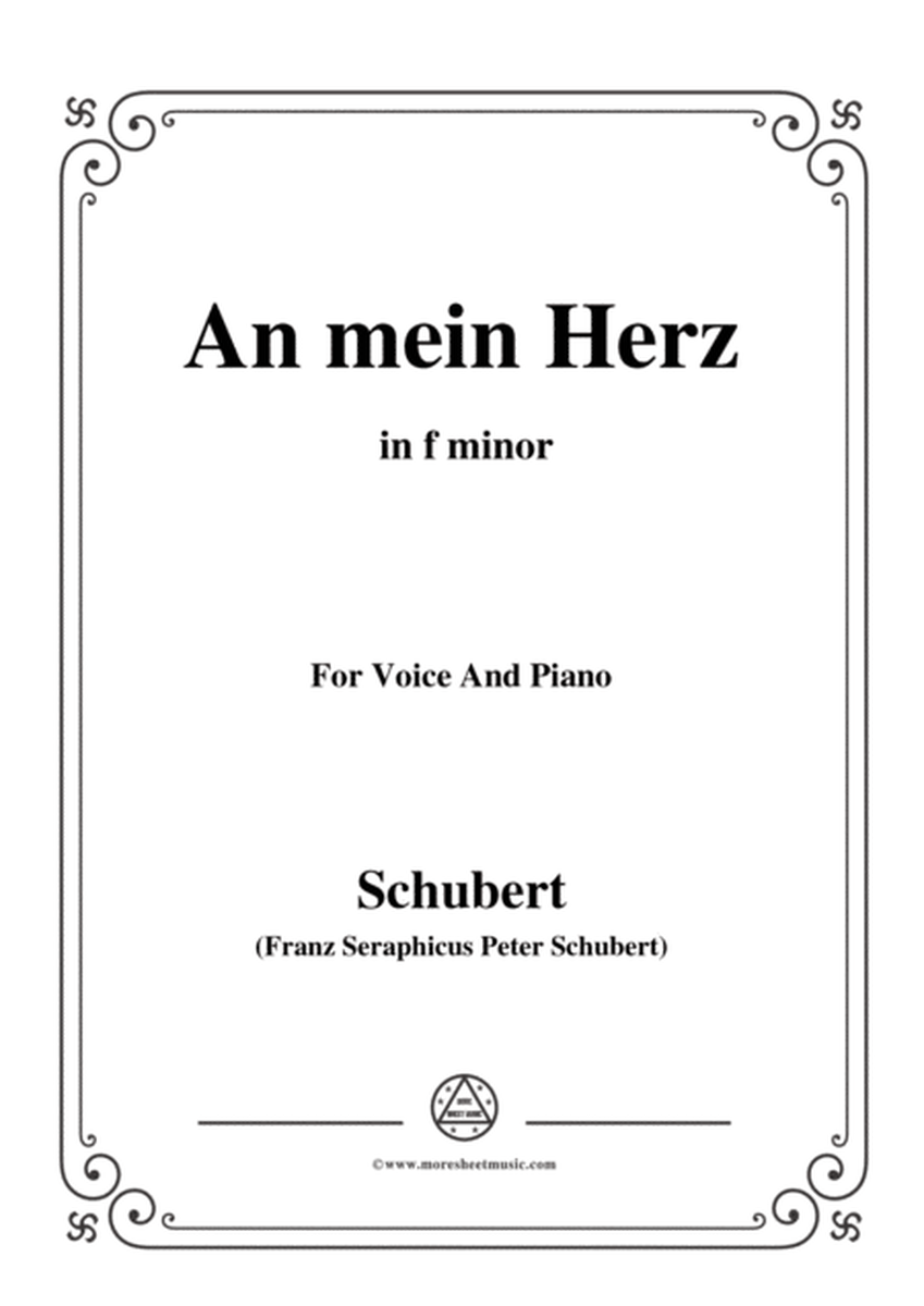 Schubert-An mein Herz,in f minor,for Voice&Piano image number null