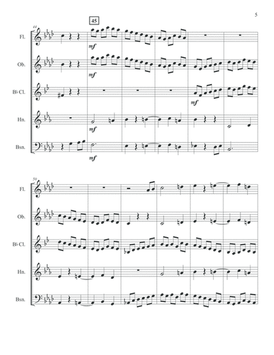 Beethoven Scherzo Woodwind Quintet score and parts image number null