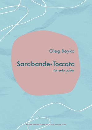 Book cover for Sarabande - Toccata for solo guitar