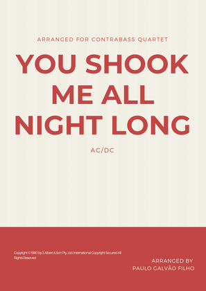 Book cover for You Shook Me All Night Long