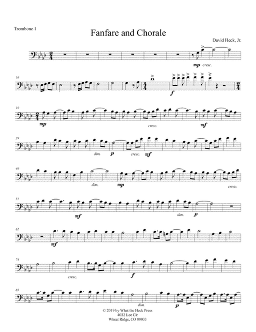 Fanfare and Chorale - Trombone 1 image number null