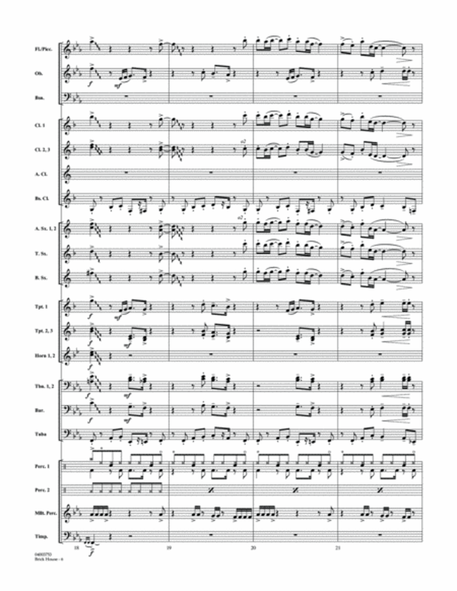 Brick House - Conductor Score (Full Score)