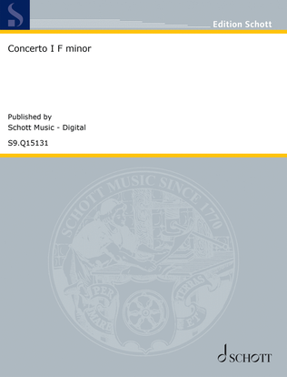 Book cover for Concerto I F minor