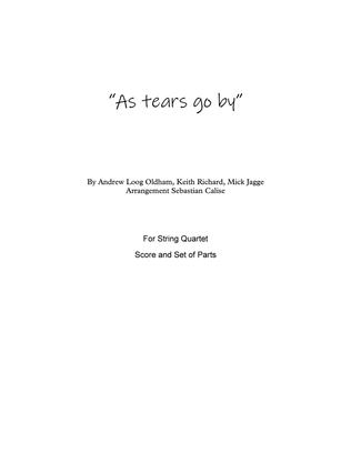 Book cover for As Tears Go By