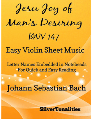 Book cover for Jesu Joy of Man's Desiring Easy Violin Sheet Music