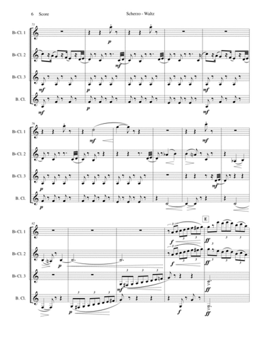 Chabrier - clarinet quartet - Scherzo from Suite Pastorale image number null