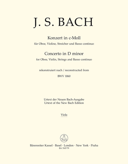 Concerto for Oboe, Violin, Strings and Basso continuo