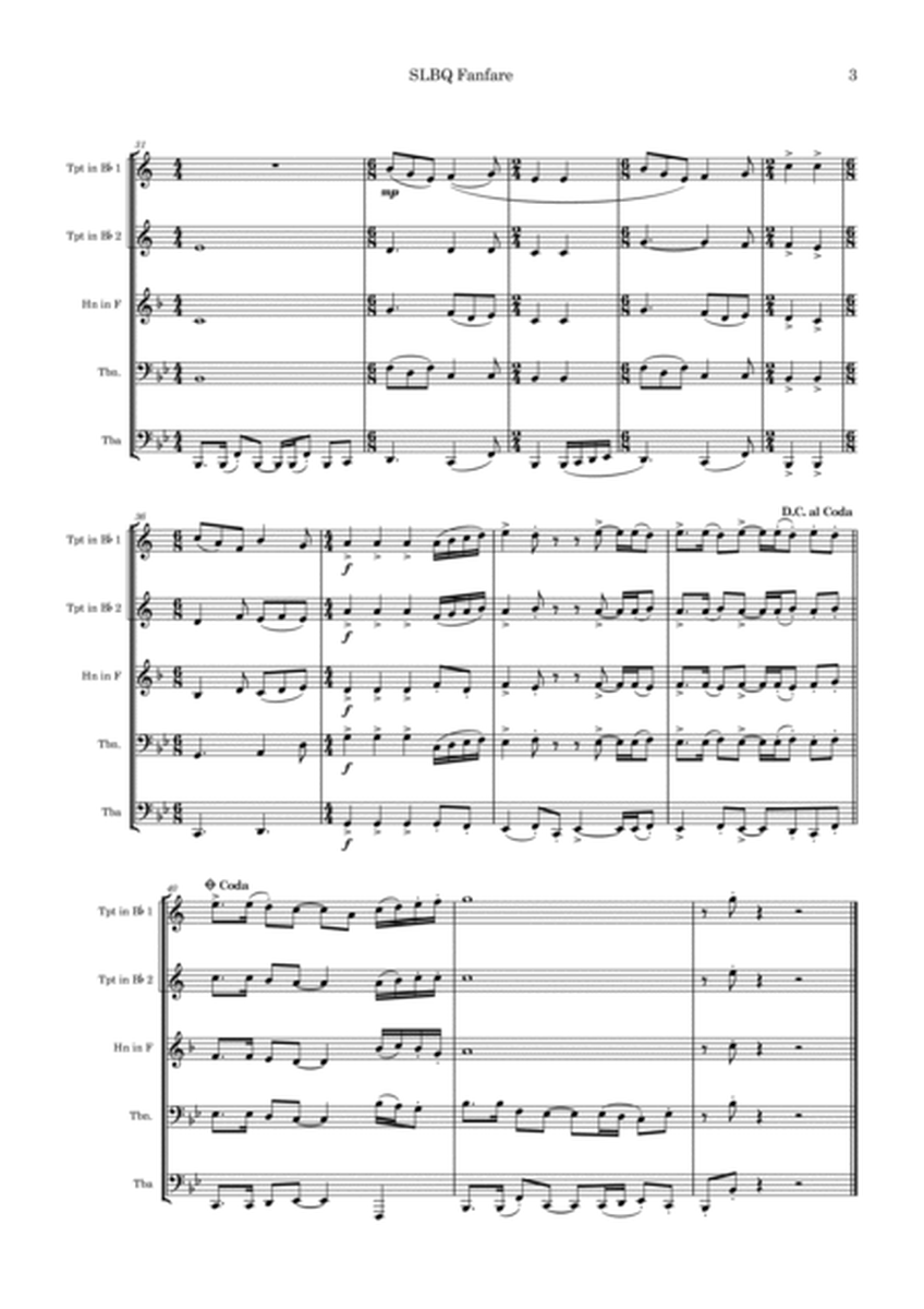 SLBQ Fanfare (for Brass Quintet) image number null