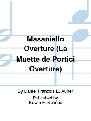 Book cover for Masaniello Overture (La Muette de Portici Overture)