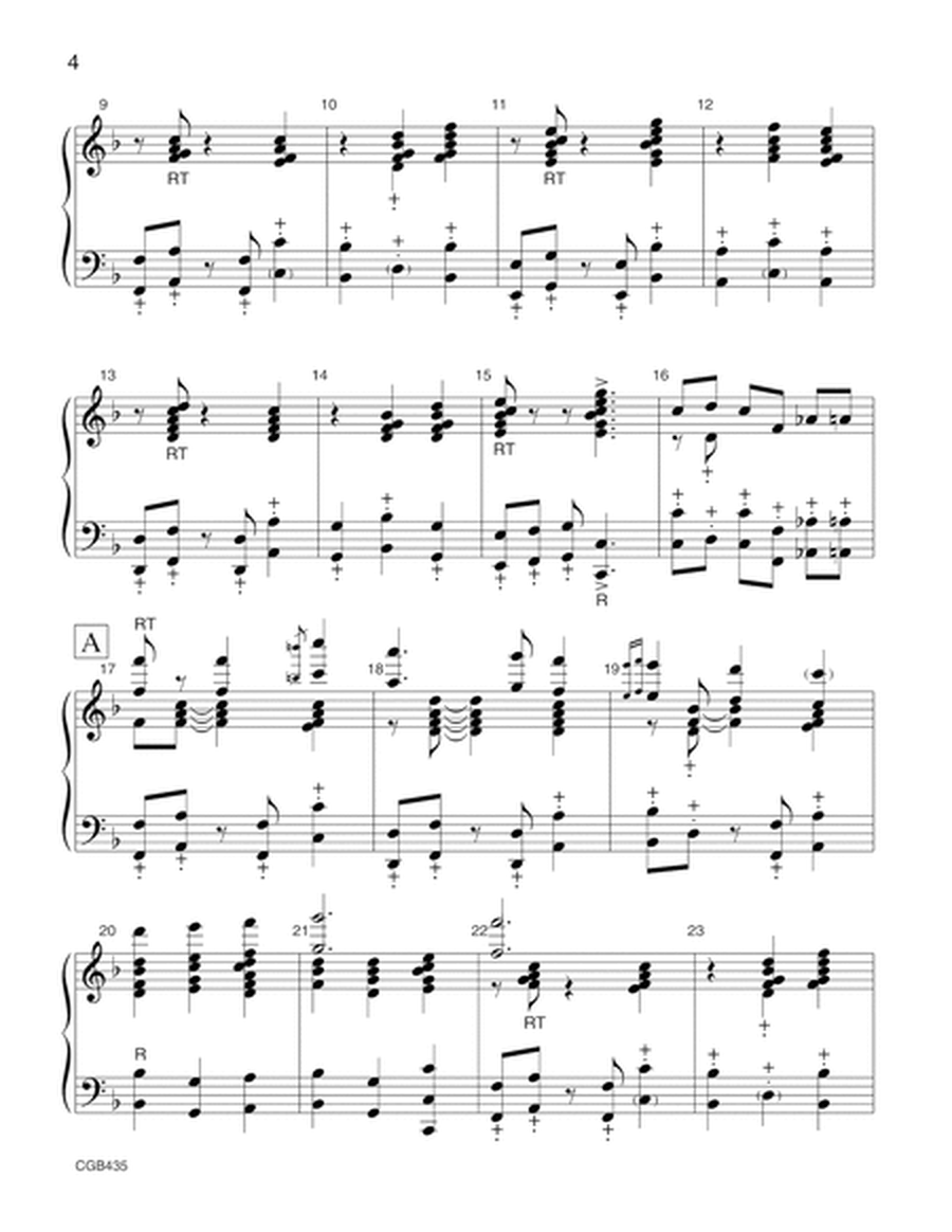 Jazz Waltz on Praise to the Lord - Handbell Score image number null