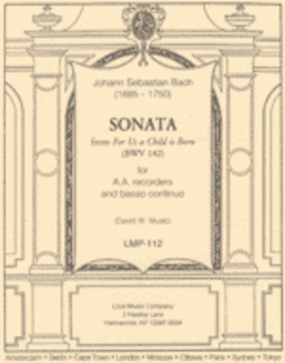 Book cover for Sonata from For Us A Child is Born (BWV 142)