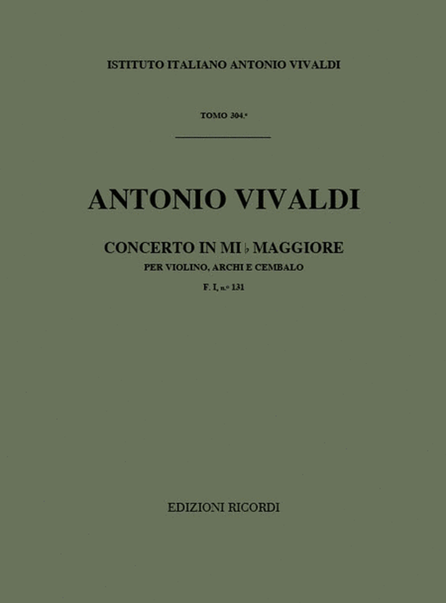 Concerto Per Violino, Archi E BC: In Mi Bem Rv 261