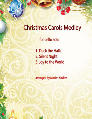 Book cover for Christmas Carols Medley for cello solo