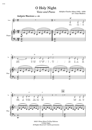 Book cover for O Holy Night - Voice and Piano - F Major - W/Chords (Full Score and Parts)