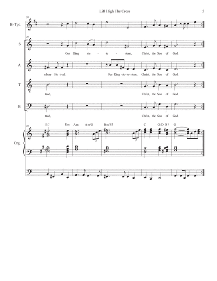 Lift High The Cross (SATB) image number null