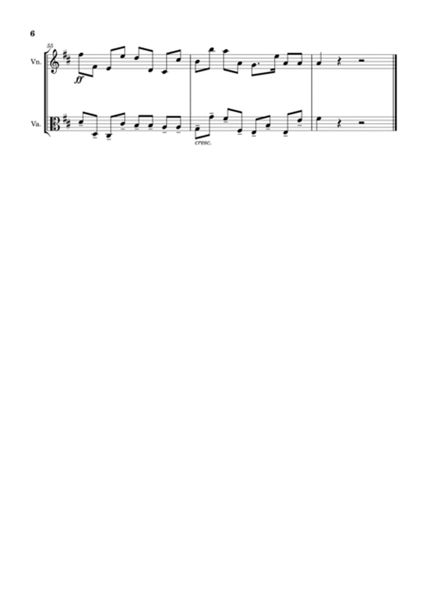 Johann Pachelbel - Canon in D Major, P.37; T.337. Arrangement for Violin and Viola. Score and Parts. image number null