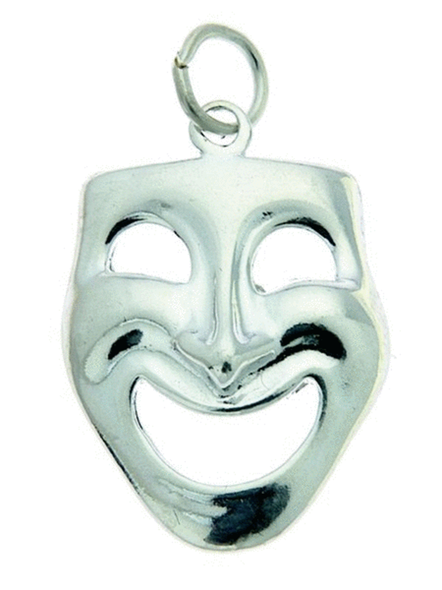 Sterling Silver Charm Com/Trag Happy Lg