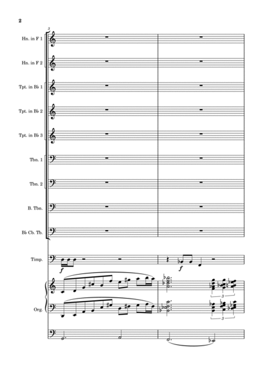 Fanfares with Chorale for Brass, Organ & Timpani - Score Only image number null